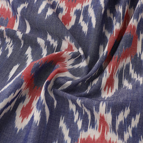Grey Handloom Cotton Pochampally Central Asian Ikat Fabric