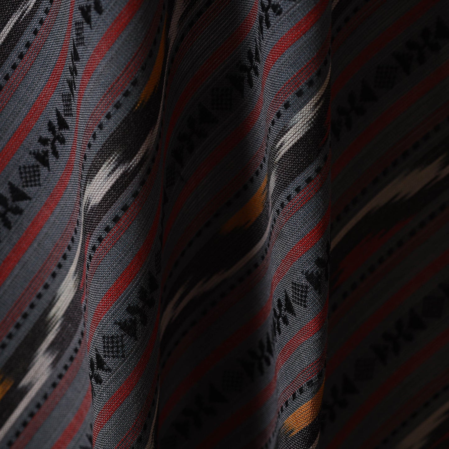 Cotton pochampally dabi ikat fabric 04 - handcrafted