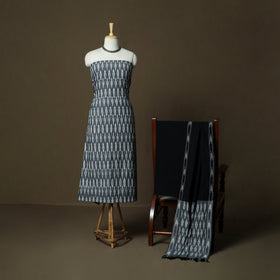 Handloom cotton pochampally ikat 3pc unstitched dress