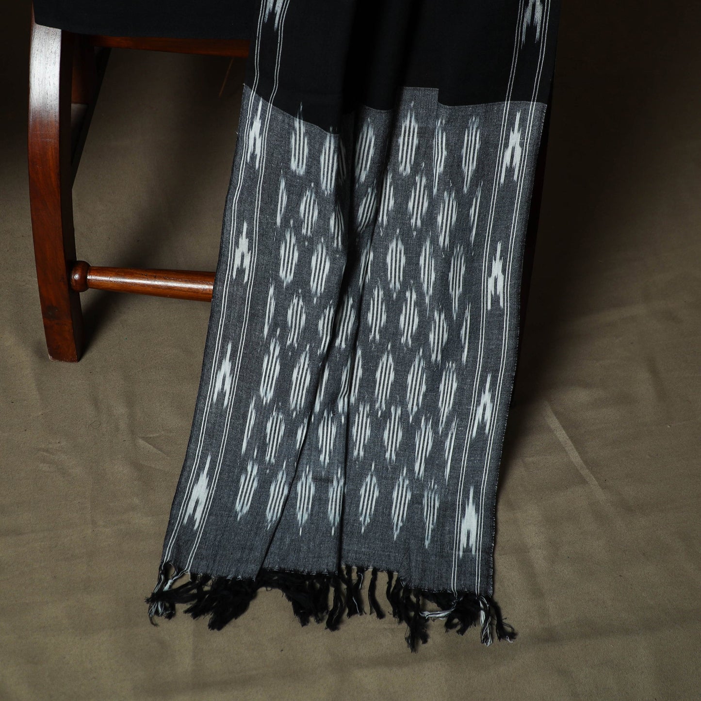 Handloom cotton pochampally ikat 3pc unstitched dress