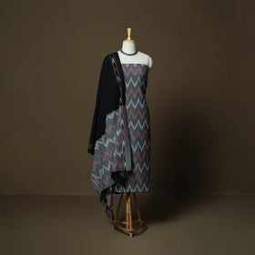 Handloom cotton pochampally ikat 3pc unstitched dress