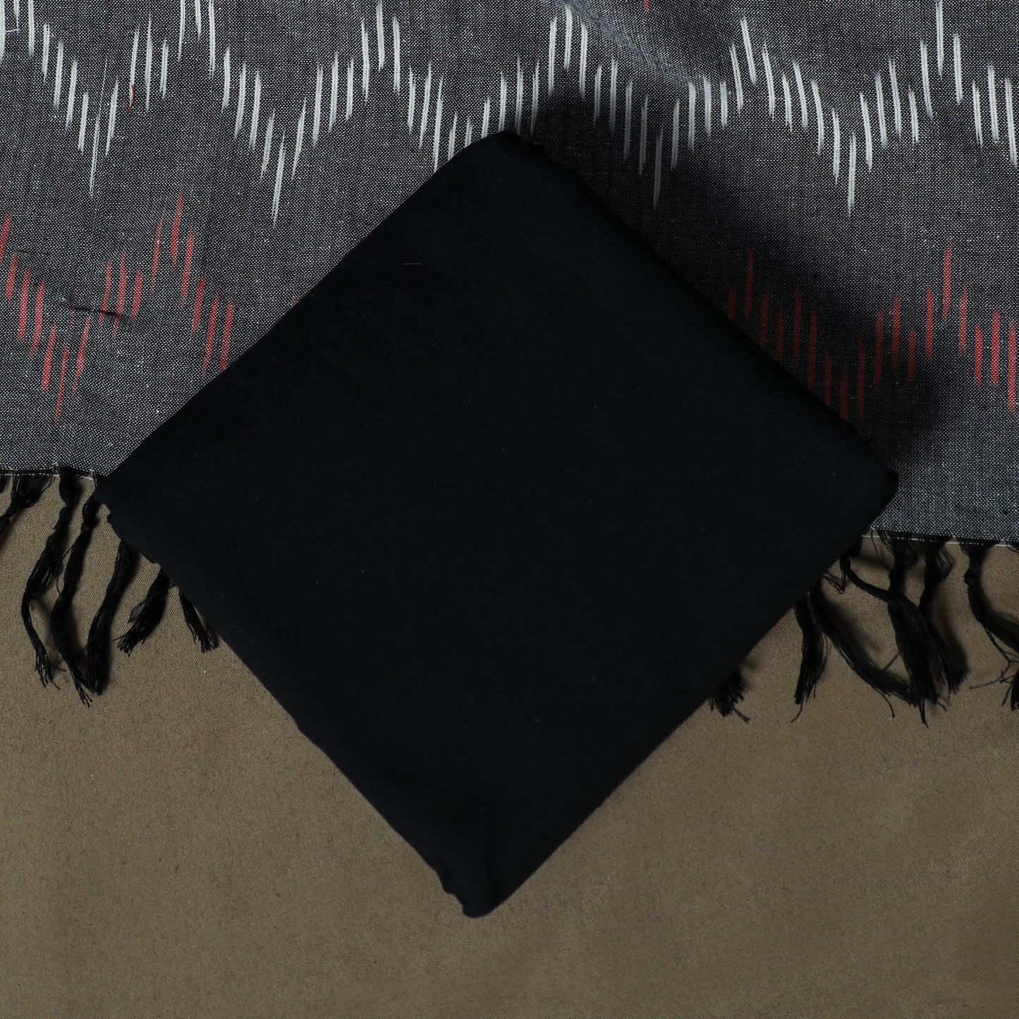 Handloom cotton pochampally ikat 3pc unstitched dress