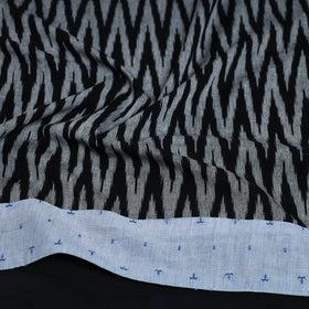 Grey - cotton pochampally ikat blouse piece 28 - handcrafted