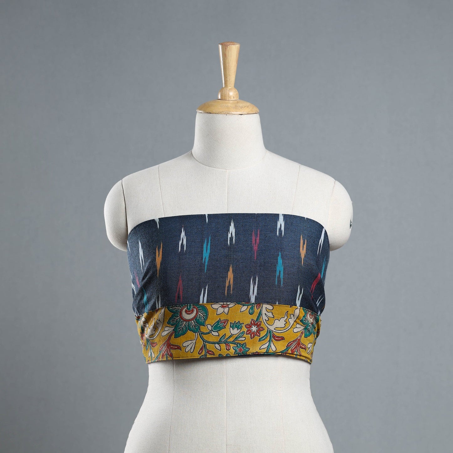 Buy Grey Cotton Pochampally Ikat Blouse Piece 