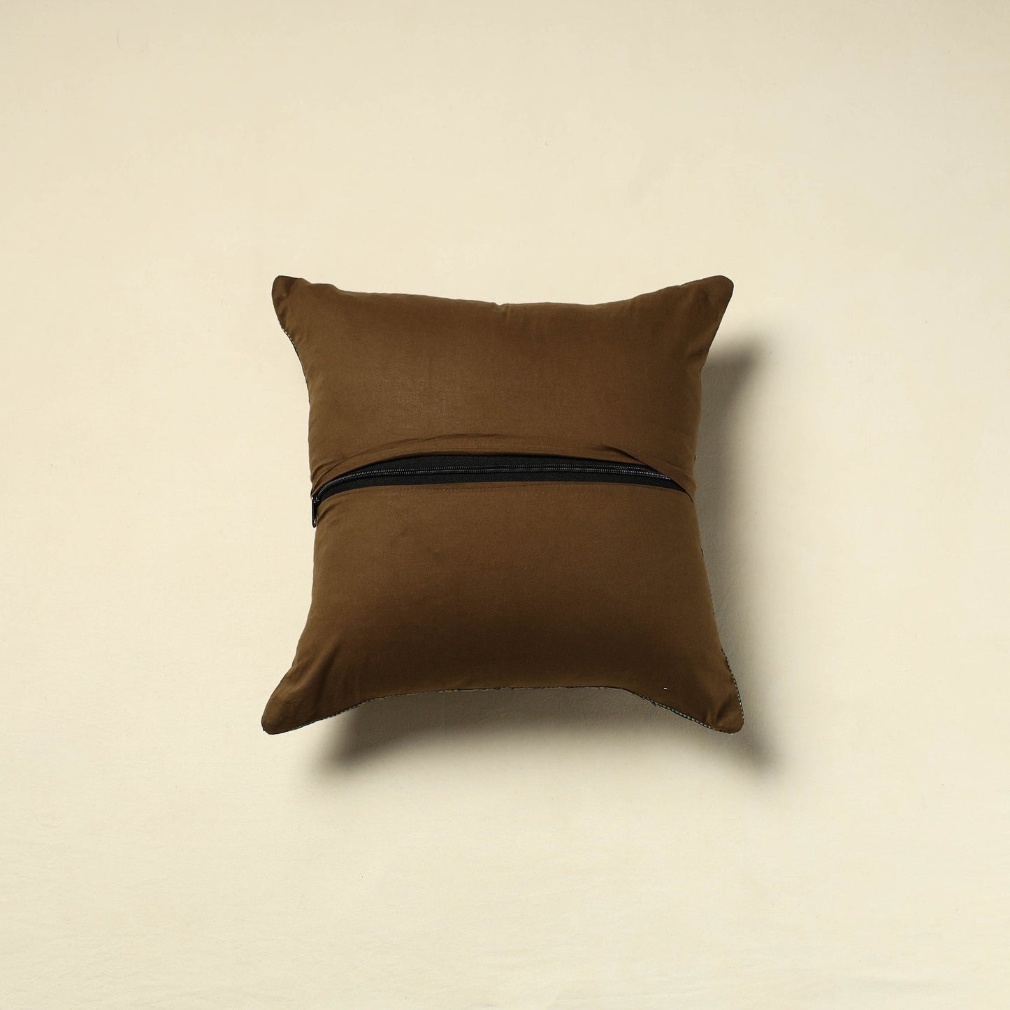 Grey Cotton Pochampally Ikat Cushion Cover