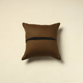 Grey Cotton Pochampally Ikat Cushion Cover