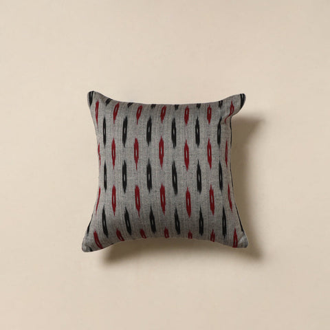 Grey - cotton pochampally ikat cushion cover 16