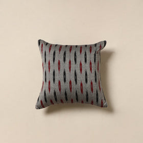 Grey - cotton pochampally ikat cushion cover 16