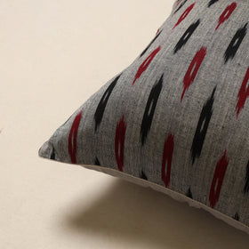 Grey - cotton pochampally ikat cushion cover 16