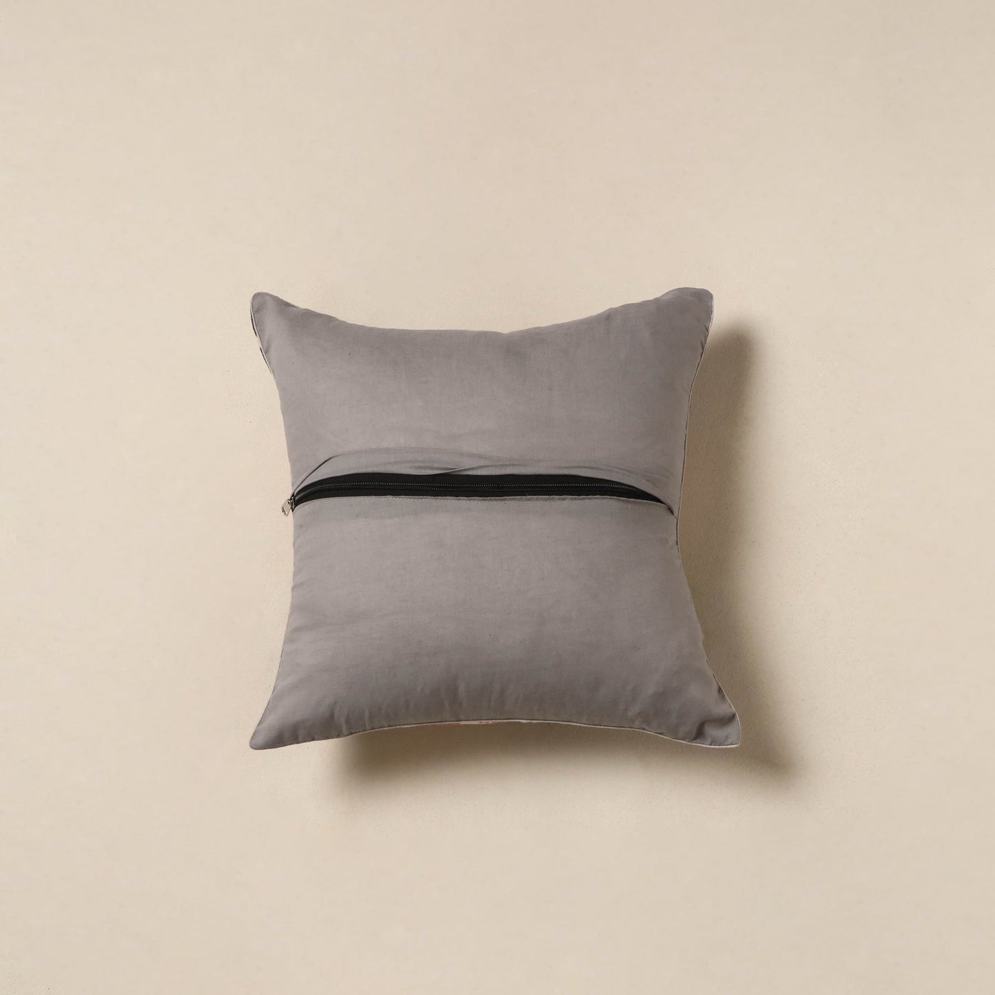 Grey - cotton pochampally ikat cushion cover 17