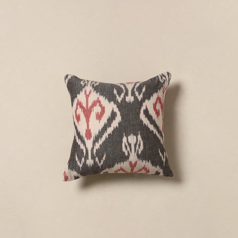 Grey - cotton pochampally ikat cushion cover 17