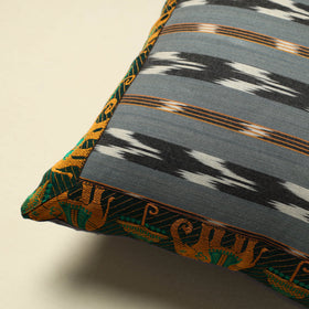 Grey - cotton pochampally ikat cushion cover 20