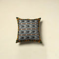 Grey - cotton pochampally ikat cushion cover 20