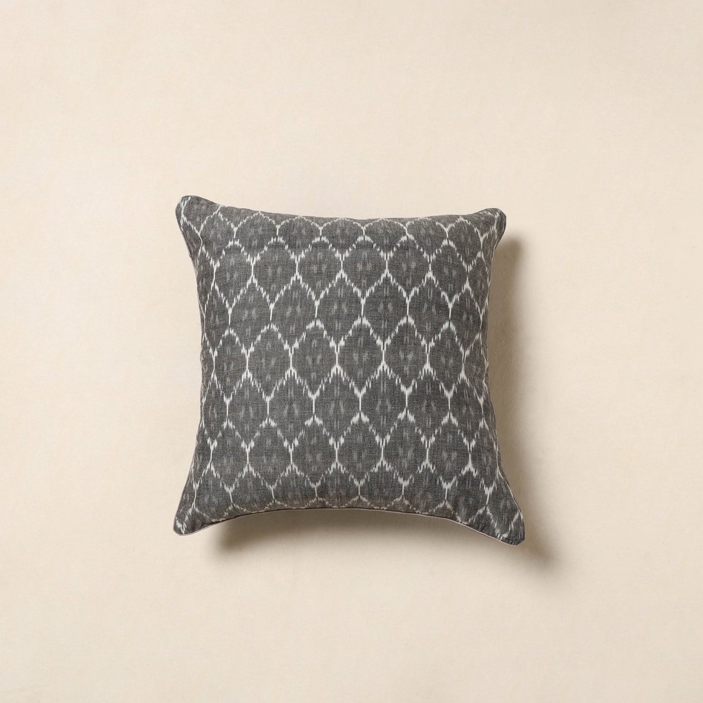 Grey - cotton pochampally ikat cushion cover 42