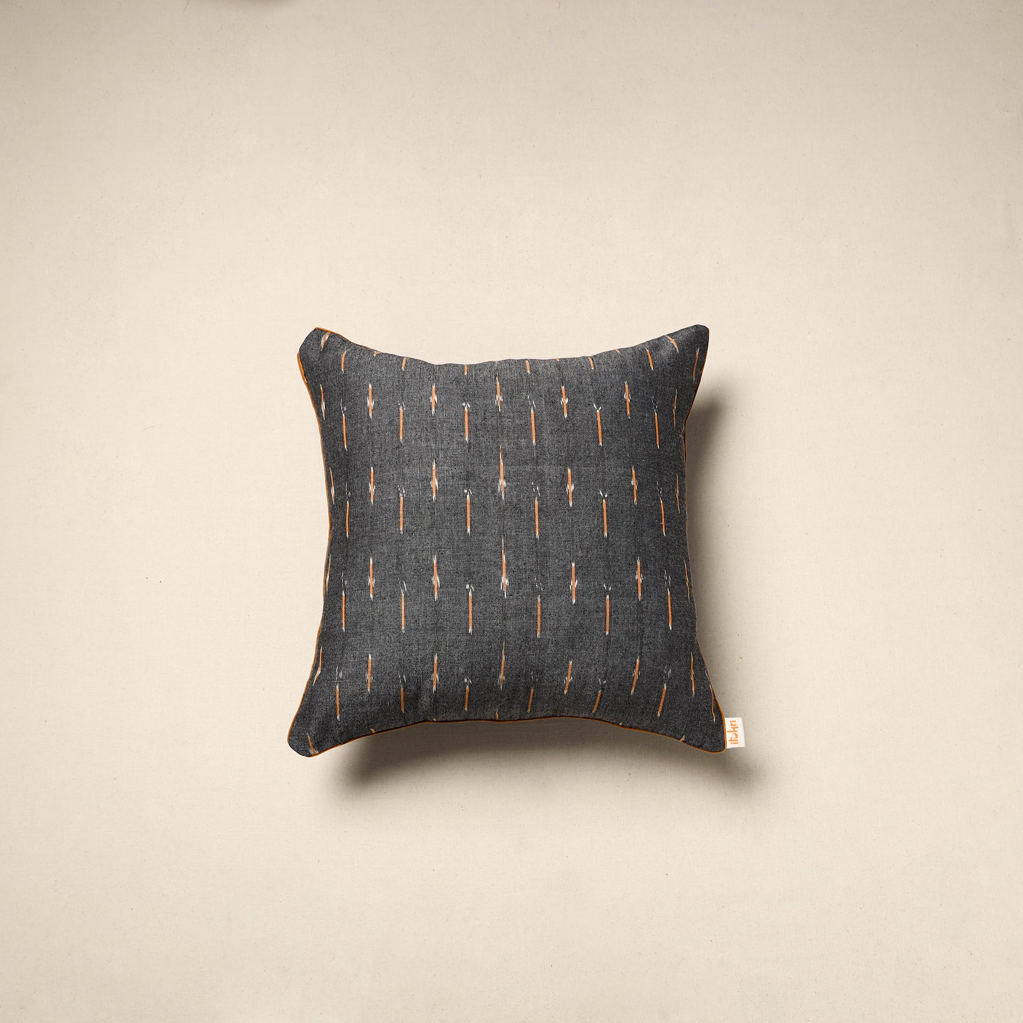 Maroon - Modal Silk Patch Pochampally Ikat Cushion Cover 20