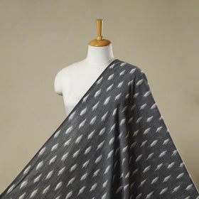 Grey - cotton pochampally ikat fabric 01 - handcrafted