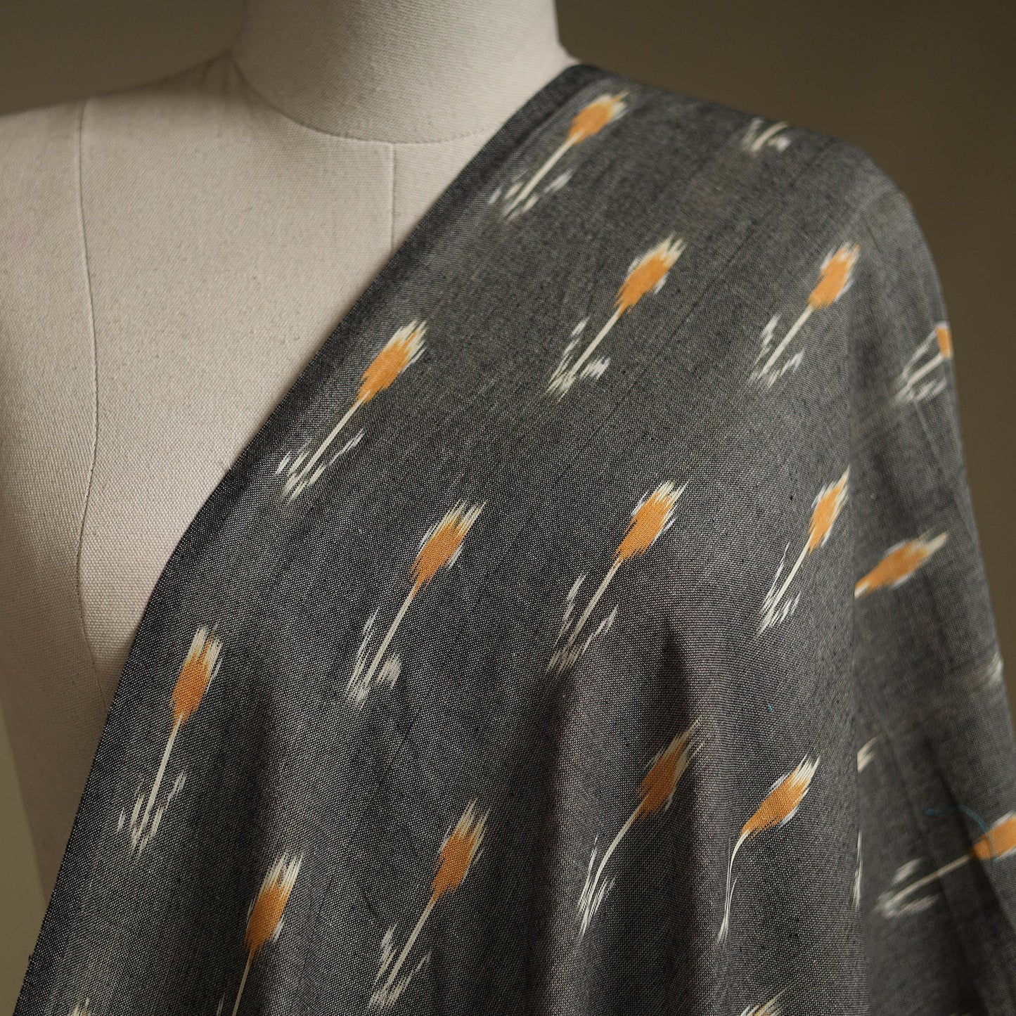 Cotton pochampally ikat fabric 01 - handcrafted