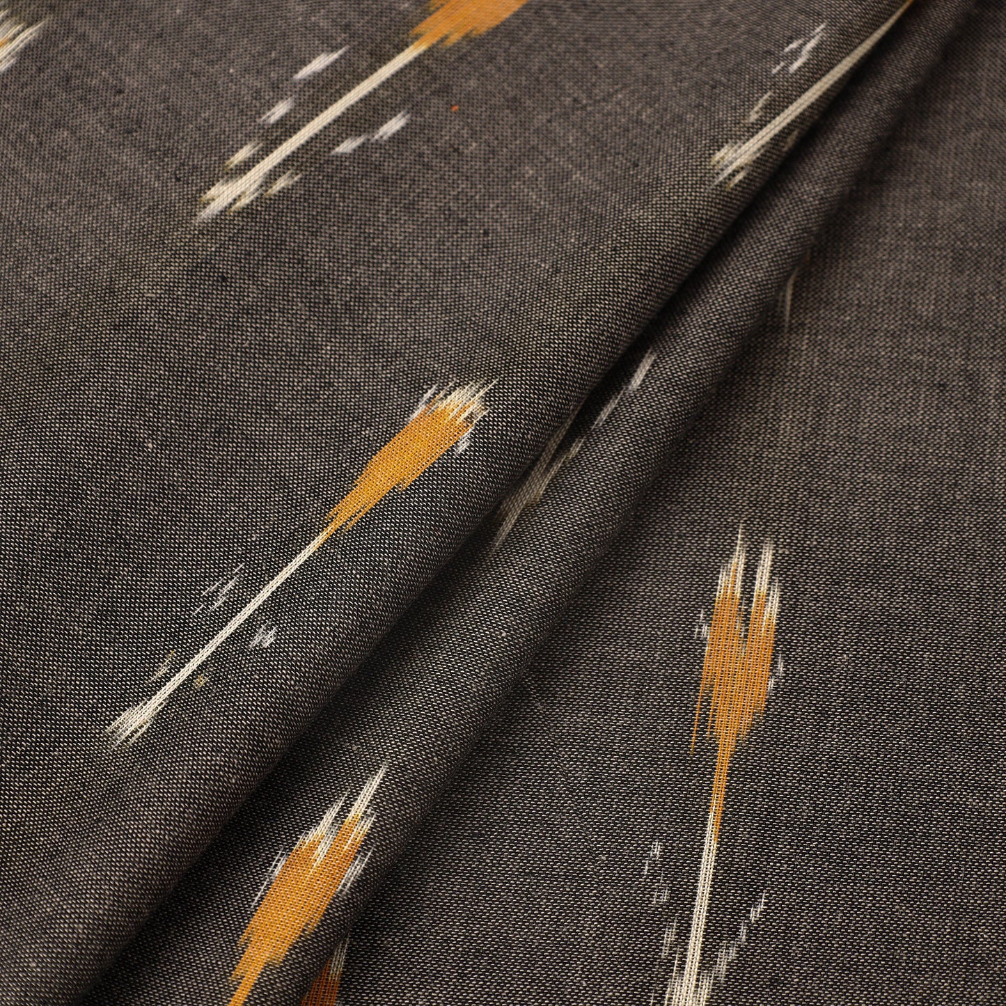  Cotton Grey Pochampally Ikat Fabric Online in India