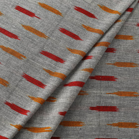 Grey Cotton Pochampally Ikat Fabric
