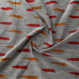 Grey Cotton Pochampally Ikat Fabric