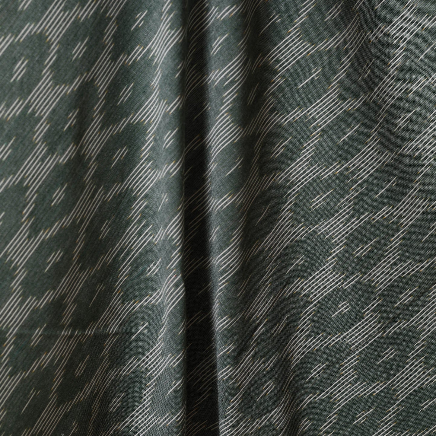 Grey - cotton pochampally ikat fabric 14 - handcrafted