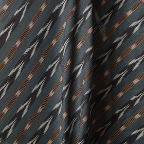 Grey - cotton pochampally ikat fabric 18 - handcrafted