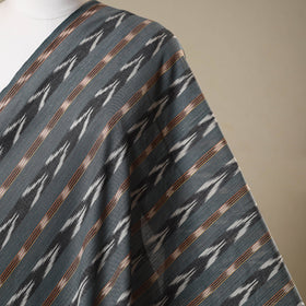 Grey - cotton pochampally ikat fabric 18 - handcrafted