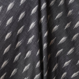 Grey - cotton pochampally ikat fabric 25 - handcrafted
