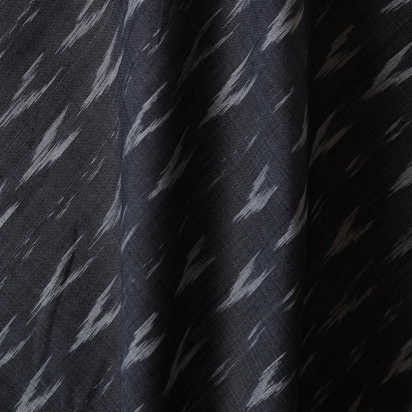 Grey - cotton sambalpuri ikat fabric 27 - handcrafted