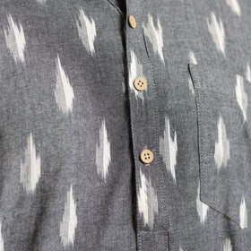 Buy Grey Cotton Short Pochampally Ikat Kurta for Men