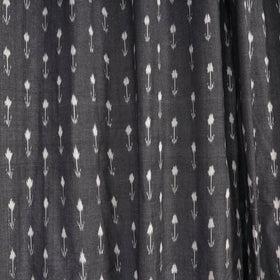 Grey - cotton window pochampally ikat curtain (5 x 3 feet)