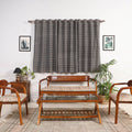 Grey - cotton window pochampally ikat curtain (5 x 3 feet)