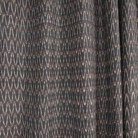 Grey - cotton window pochampally ikat curtain (5 x 3 feet)