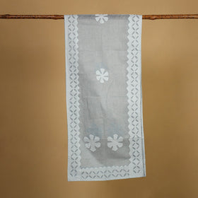 Grey Cut Work Cotton Barmer Applique Stole