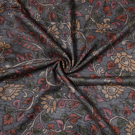 Grey - desi tussar silk handpainted srikalahasti pen