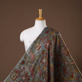 Grey - desi tussar silk handpainted srikalahasti pen