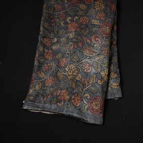 Grey - desi tussar silk handpainted srikalahasti pen