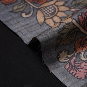 Grey - desi tussar silk handpainted srikalahasti pen