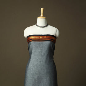 Dharwad cotton 3pc unstitched dress material with border