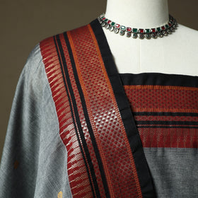 Dharwad cotton 3pc unstitched dress material with border