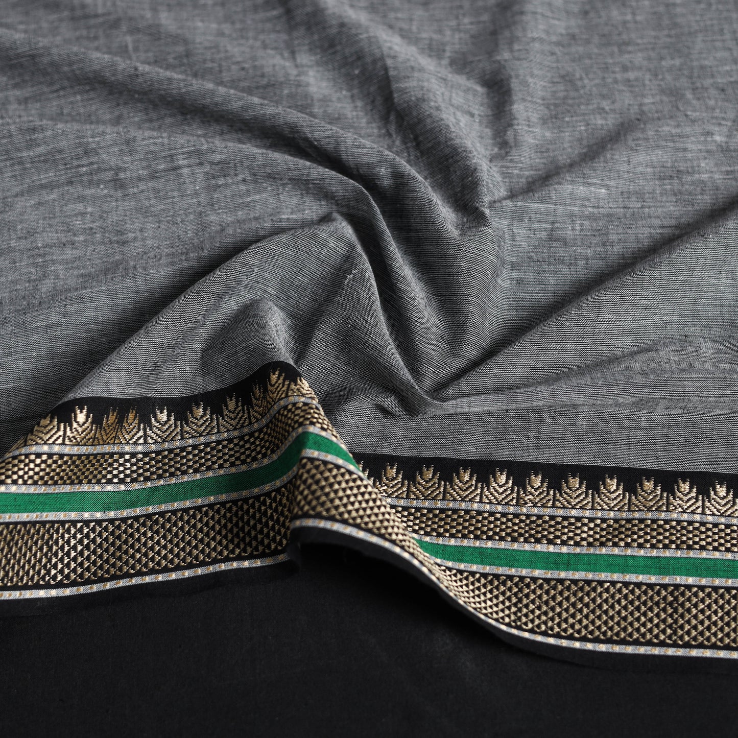 Grey Dharwad Cotton Blouse Piece