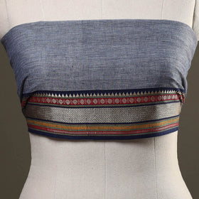 Grey - dharwad cotton blouse piece 49 - handcrafted