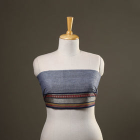 Grey - dharwad cotton blouse piece 49 - handcrafted