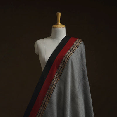 Dharwad cotton fabric with border 15 - handcrafted