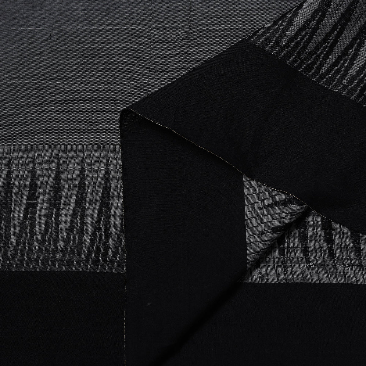Dharwad cotton fabric with border 26 - handcrafted