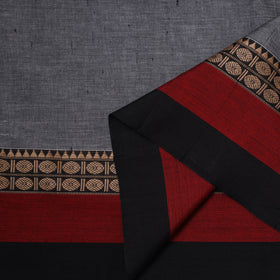 Dharwad cotton fabric with border 28 - handcrafted