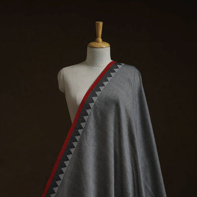 Dharwad cotton fabric with border 35 - handcrafted