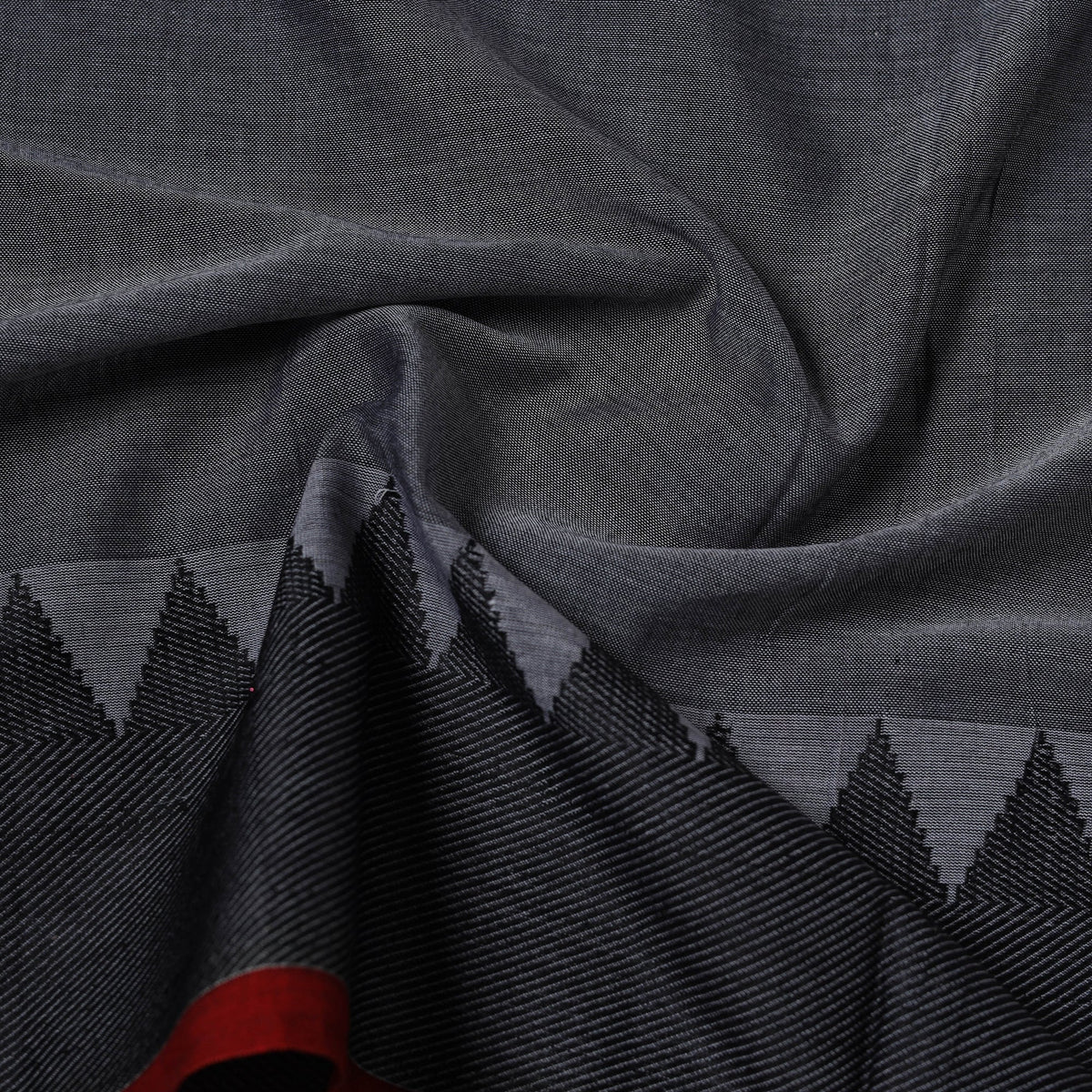 Dharwad cotton fabric with border 35 - handcrafted