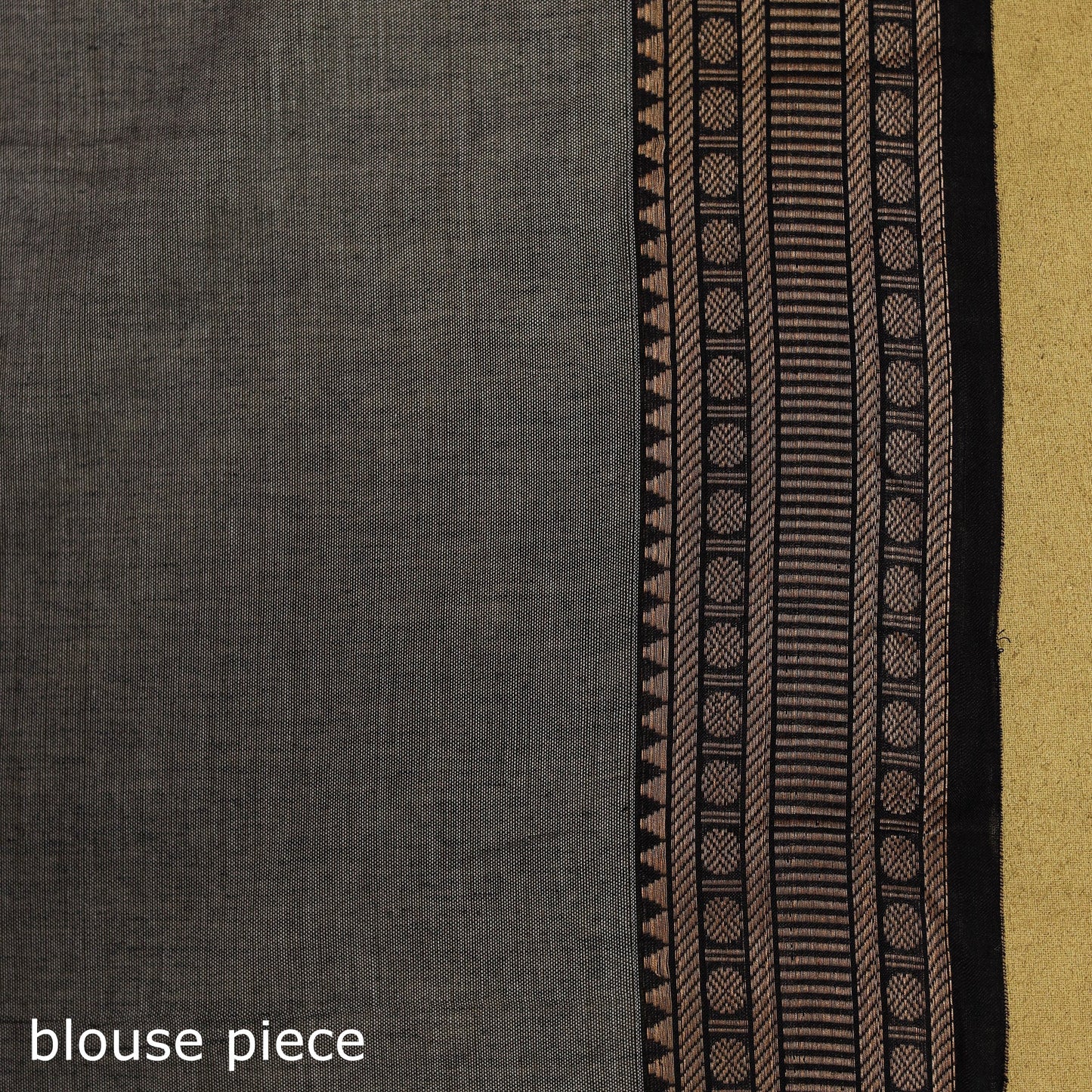 Grey - dharwad cotton saree with border 05 - handcrafted