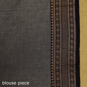 Grey - dharwad cotton saree with border 05 - handcrafted